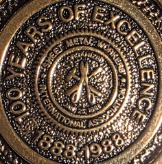 Vintage Metal Belt Buckle, Brass, Sheet Metal Workers International Association