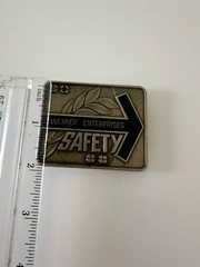 Werner Enterprises Safety Award belt buckle Emerald Sapphire Gemstones AS IS