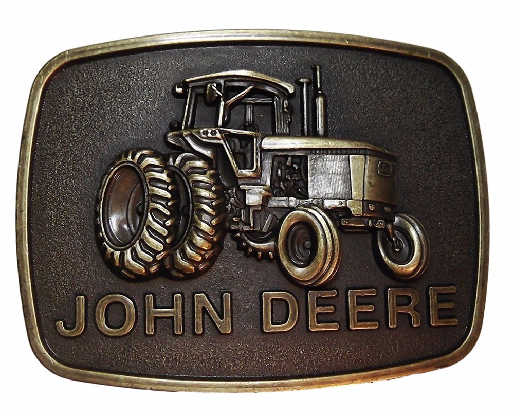 Tractor Logo Antique Bronze Metal Belt Buckle