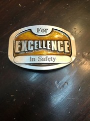 For Excellence In Safety Lab Safety Supply Belt Buckle Pewter