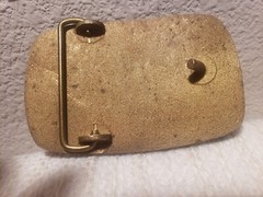 American Mud Williston Basin Advertising Oil Field Belt Buckle Brass