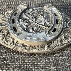 Ornate Womens Western Oval Belt Buckle Horseshoe Buckle 2002 Enchantment USA