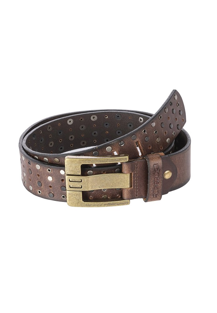 Redbridge Men&rsquo;s Belt Leather Genuine Leather Wide Leather Belt Belt Buckle Jeans