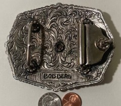 Nice 2010 Metal Belt Buckle, IHSRA, Queen, Crown, Silver and Brass, Horse, Bob