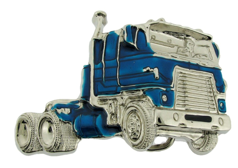 New Mack Truck Belt Buckle Semi Bobtail Blue Metal hebilla de cinturón de camión