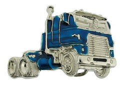 New Mack Truck Belt Buckle Semi Bobtail Blue Metal hebilla de cinturón de camión