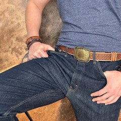Engraved Brass Belt Buckle Custom Personalized Monogrammed Western Buckle