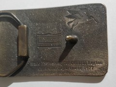 Vtg MOBIL PEGASUS 1977 Central Reg Controller Dept Belt Buckle Lot