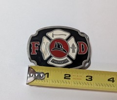 Enamel Firefighter Belt Buckle