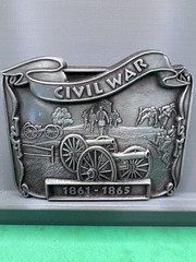 Civil War 1861-1865 Pewter Metal Belt Buckle Century Made in Canada, Used