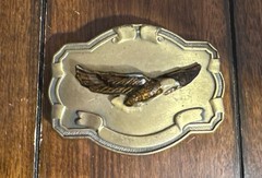 Vintage Flying Eagle Belt Buckle Bronze