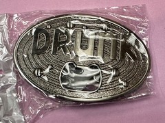 DRUNK Bottle Opener and Large Novelty Statement Stainless Steel Belt Buckle