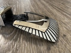 James Reid 14k .925 Sterling XL Belt Buckle Set Square Ray 🟥