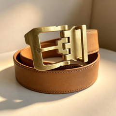 Premium Solid Brass Belt Buckle for Men, Antique Single Prong Replacement Buckle