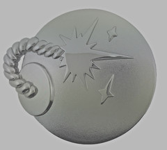 Grenade Belt Buckle US Military Memorial Veteran Day Gift Silver Chrome Metal