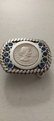 5 Vintage Stainless Steel Rhinestone Buckles Susan B Anthony Dollar 1979p