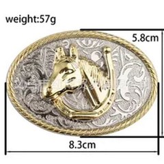 Horse Head Buckles – Super Large Alloy Smooth Buckle Belt Parts Self-Assembly