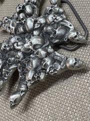 Skull & Cross Belt Buckle # 4640 Great American Products Texas Skulls