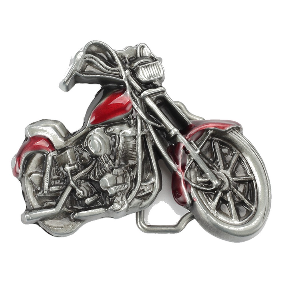 Motorcycle Belt Buckle Western Cowboy Motorcyclist (MOT-07)