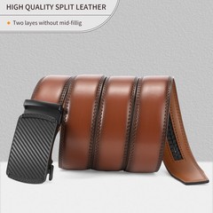 SENDEFN Men&rsquo;s Leather Belt Automatic 32&Prime; to 46&Prime; Waist Adjustable, Z-brown-20