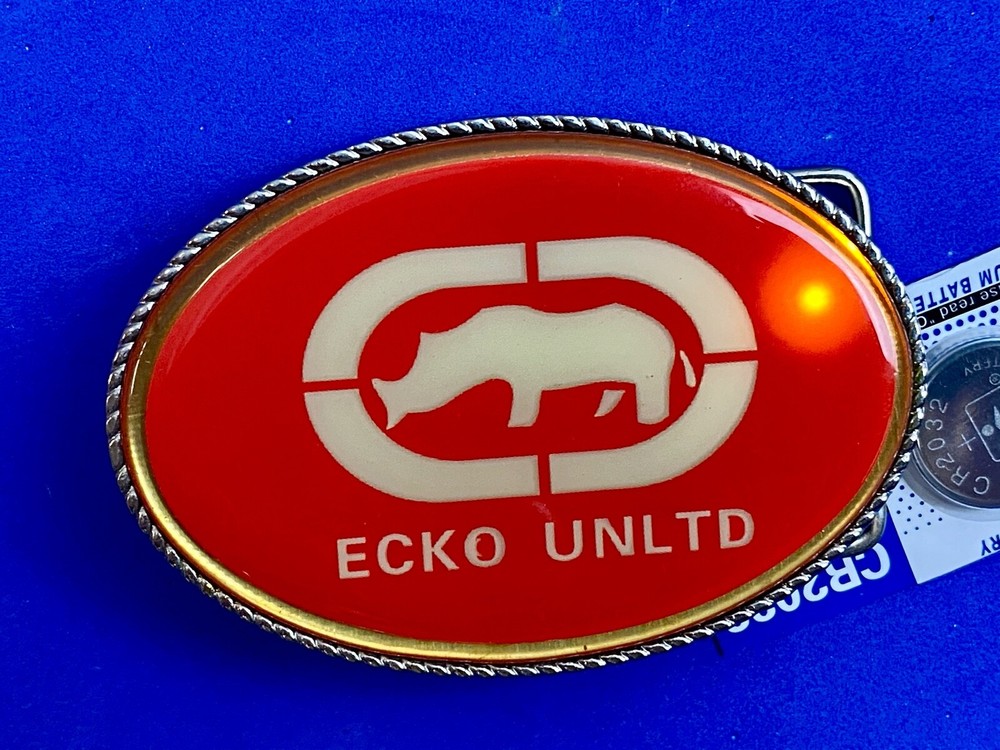 Ecko Unltd Belt Buckle Attention Grabbing Led Lights! W/ Fresh Battery