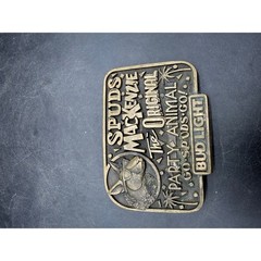 Vintage Bud Light Spuds MacKenzie Solid Brass Belt Buckle First Edition No 457