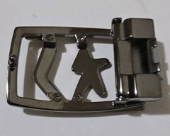 AUTH. SALVATORE FERRAGAMO GUNMETAL SF BELT BUCKLE FOR 1.3&Prime; WIDE BELT STRAP