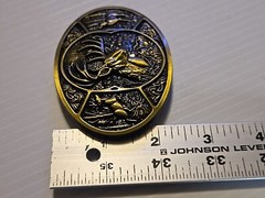 DEER HUNTING BUCK HUNTER Metal Belt Buckle (BRASS LOOKING)