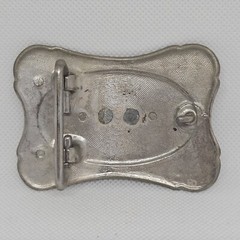 Rustic Cowboy Buckle Boots Southwestern Style 3.75&Prime; Heavy Metal Silvertone