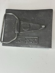 VTG Schlitz Malt Liquor Brass Advertising Belt Buckle Lewis Buckles Beer PBR