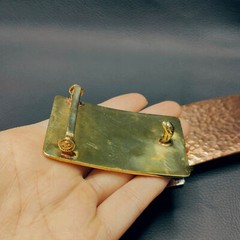 Casting Brass Copper Belt Buckle, Personalized Hammer Printed Men Buckle,gift