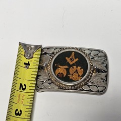 Vintage Masonic 32nd Degree Freemasons Shriner Western Style Belt Buckles 1978