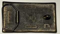 WINCHESTER REPEATING ARMS NEW HAVEN CONN Belt Buckle Great American Buckle RED