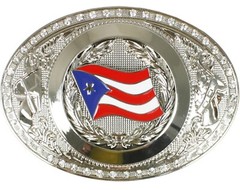 State of Puerto Rico Usa Flag Bandera puertorriquena Puertorriqueno Belt Buckles