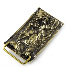 Belt buckle « Werewolf », Military brass belt buckle; Wolf buckle,