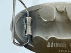 Vintage Batman Belt Buckle Pewter Finish Crackled Look 5&Prime; Wide DC Comics