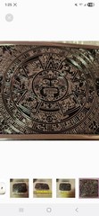 Aztec Mayan calendar mens women&rsquo;s belt buckle