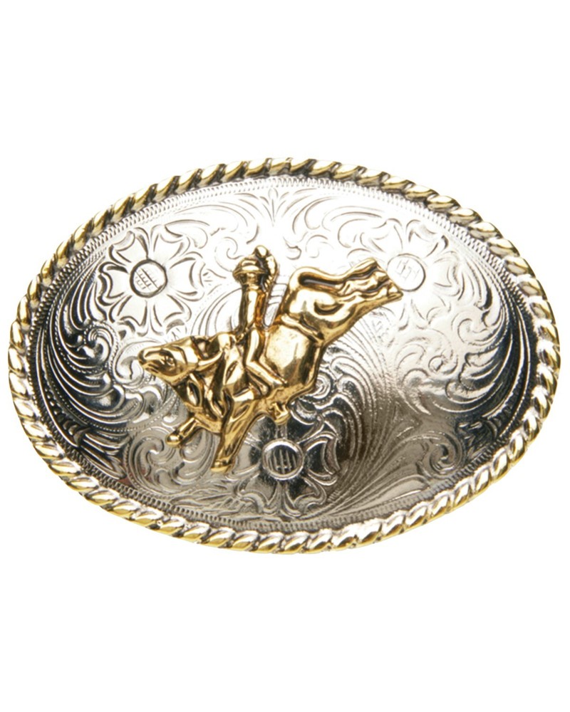 AndWest Boys' Bull Rider and Rope Belt Buckle – 203