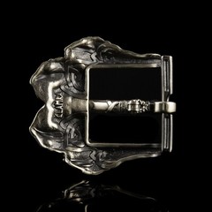 German silver belt buckle Wolf&rsquo;s Paw, wolf paw with claws, beast claws buckle
