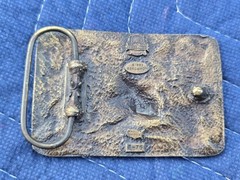 Vintage 1993 Bergamot F-76 Deer Belt Buckle in Gold Bronze Tones Made in USA