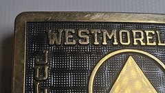 Vintage July 7 1854 Weastmoreland Coal Mining Miners Metal Belt Buckle Colorado