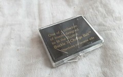 BUXTON BUCKLE X CHANGE INSERT MONOGRAM LETTER J VINTAGE ORIGINAL PACKAGE MENS