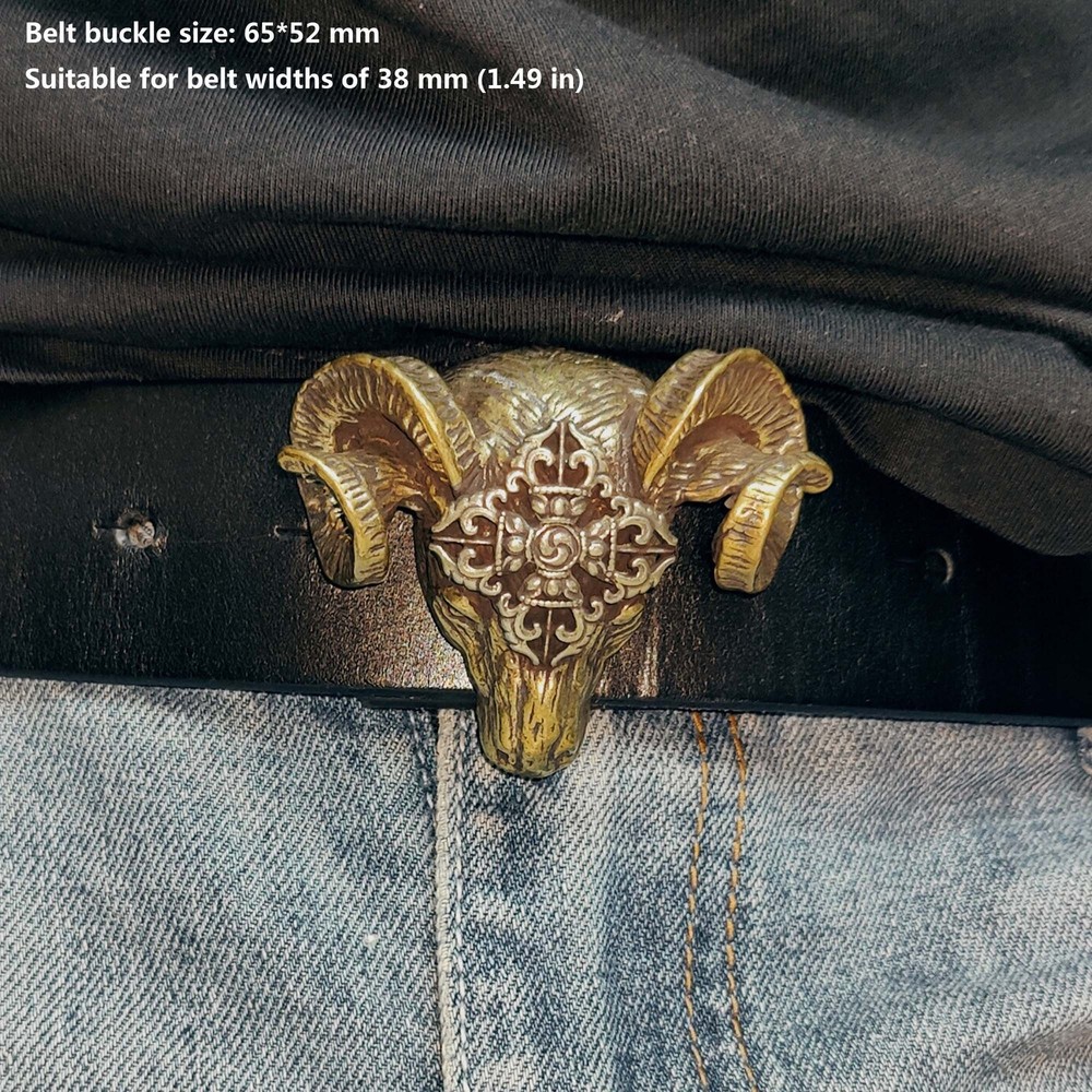 Brass Casting Casting Goat Head Belt Buckle, Personalised Men&rsquo;s belt buckle