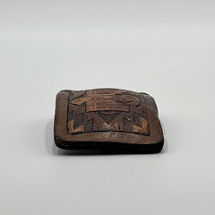 Vintage Leather Hand Tooled Belt Buckle Thunderbird
