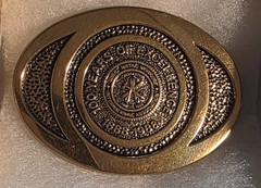 Vintage Metal Belt Buckle, Brass, Sheet Metal Workers International Association