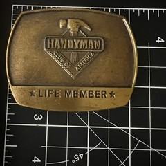 Vintage 1996 Handyman Club of America Life Member Belt Buckle One Size Americana