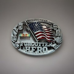 Vietnam Vet Forgotten Hero USA Metal Fashion Belt Buckle