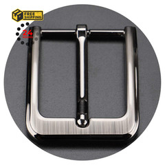 1.5 Inches (38-40 mm) Belt Buckle Single Prong Square Replacement Grey07