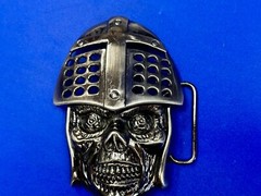 Knights Soldier Skull Helmet Medieval Armor Cutout Halloween Gothic Belt Buckle