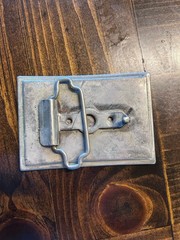 Vintage Silver Tone Metal Rectangular Semi Truck Trailer Belt Buckle Fits 1.5 in